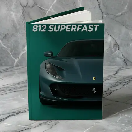 Ferrari 812 Superfast Green Background Art