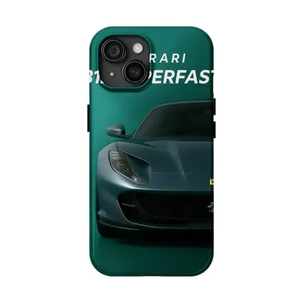 Ferrari 812 Superfast Green Background Art