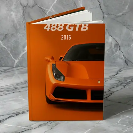 Ferrari 488 GTB Orange Front View Art