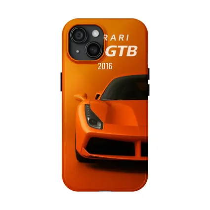 Ferrari 488 GTB Orange Front View Art