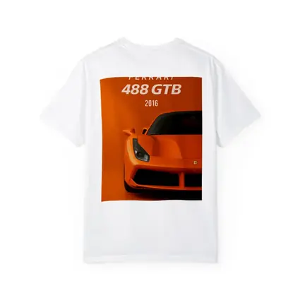 Ferrari 488 GTB Orange Front View Art