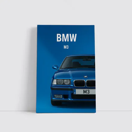 BMW M3 Blue Studio Front View