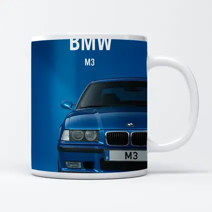 BMW M3 Blue Studio Front View