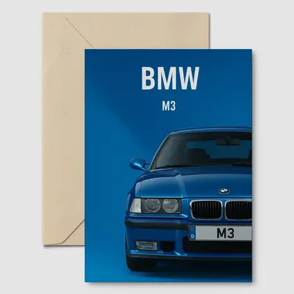 BMW M3 Blue Studio Front View