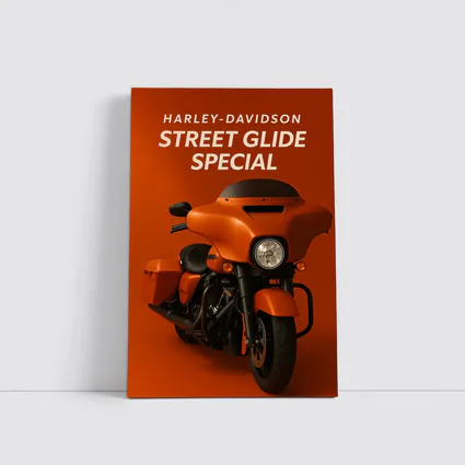 Harley Davidson Street Glide Special Orange Background