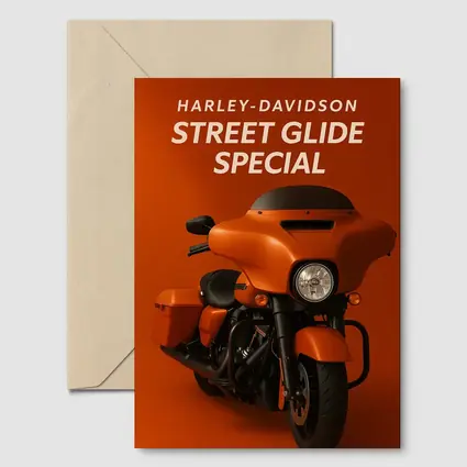 Harley Davidson Street Glide Special Orange Background