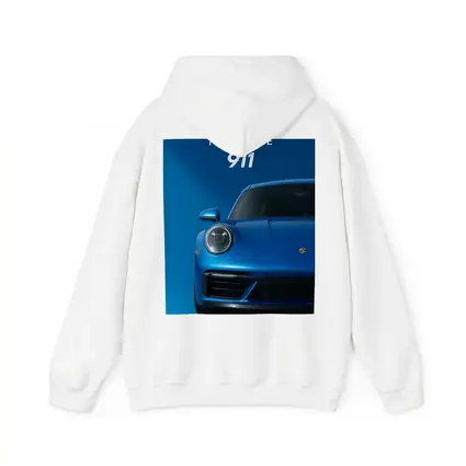 Porsche 911 Blue Front View Art