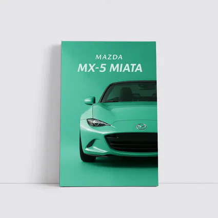 Mazda MX-5 Miata Front View Green Background