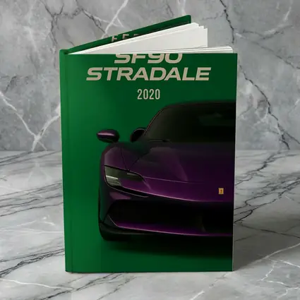 Ferrari SF90 Stradale Purple Green Background