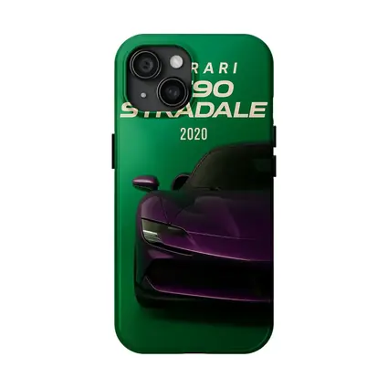 Ferrari SF90 Stradale Purple Green Background