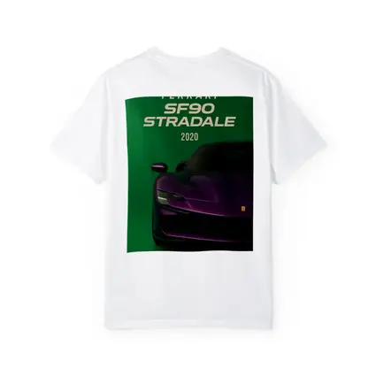 Ferrari SF90 Stradale Purple Green Background
