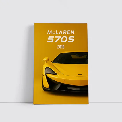McLaren 570S 2016 Yellow Supercar Front View