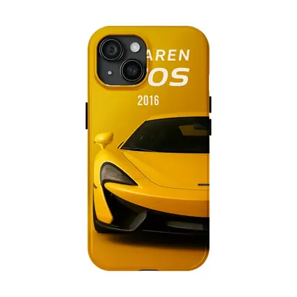 McLaren 570S 2016 Yellow Supercar Front View
