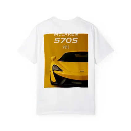 McLaren 570S 2016 Yellow Supercar Front View