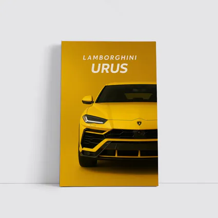 Lamborghini Urus Yellow Front View Art