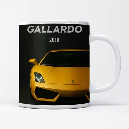 Lamborghini Gallardo Yellow Front View Dark