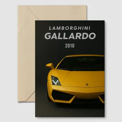 Lamborghini Gallardo Yellow Front View Dark