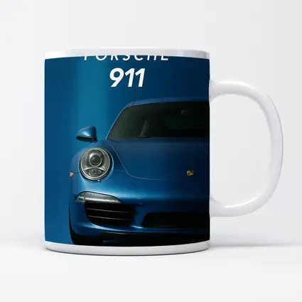 Porsche 911 Blue Studio Front View