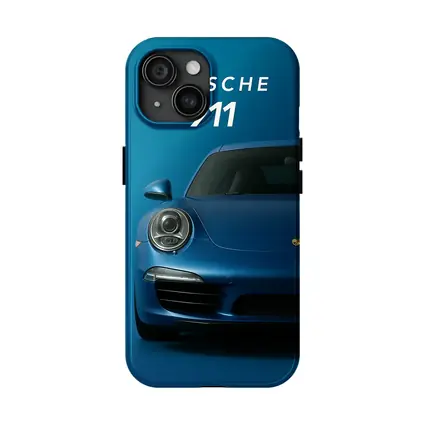 Porsche 911 Blue Studio Front View