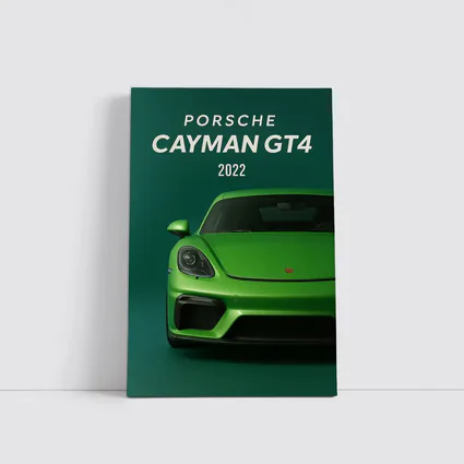 Porsche Cayman GT4 Green Front View