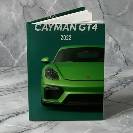 Porsche Cayman GT4 Green Front View