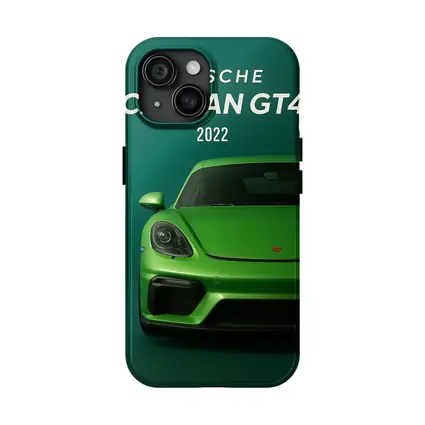 Porsche Cayman GT4 Green Front View