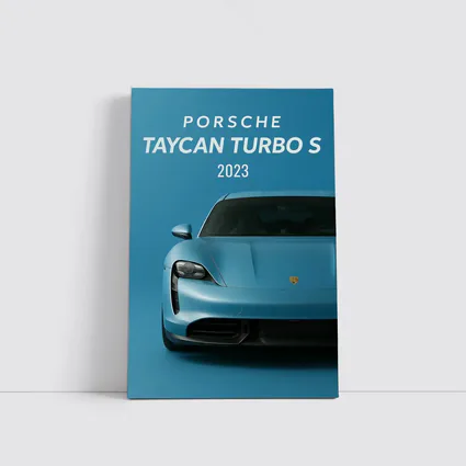 Porsche Taycan Turbo S Blue Front View