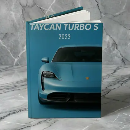 Porsche Taycan Turbo S Blue Front View