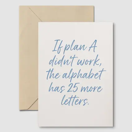 If Plan A Didn't Work Quote Print