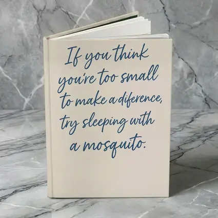 Mosquito Quote Script Art Beige Background