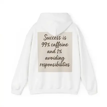 Success Caffeine Funny Quote Beige Background