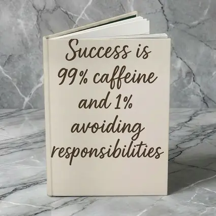 Success Caffeine Funny Quote Beige Background