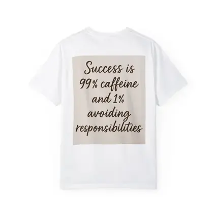 Success Caffeine Funny Quote Beige Background