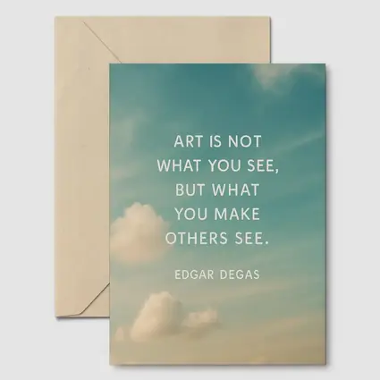 Edgar Degas Art Quote Sky Background