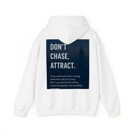Don't Chase Attract Mindset Quote Dark City