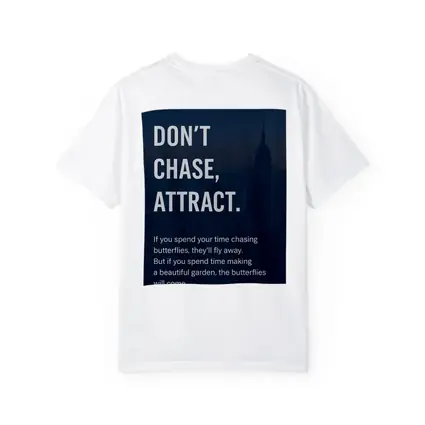Don't Chase Attract Mindset Quote Dark City