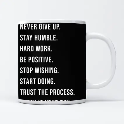 No Excuses Hard Work Motivational Quote Black