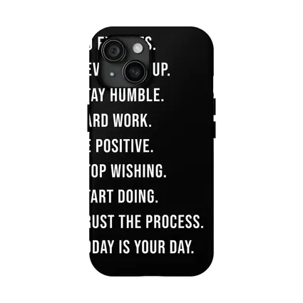 No Excuses Hard Work Motivational Quote Black