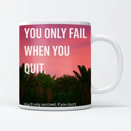 You Only Fail When You Quit Mindset