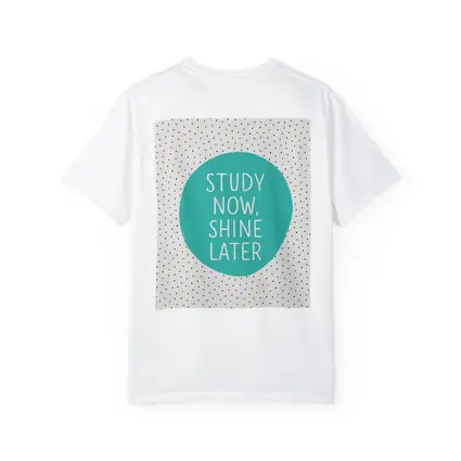 Study Now Shine Later Teal Polka Dot
