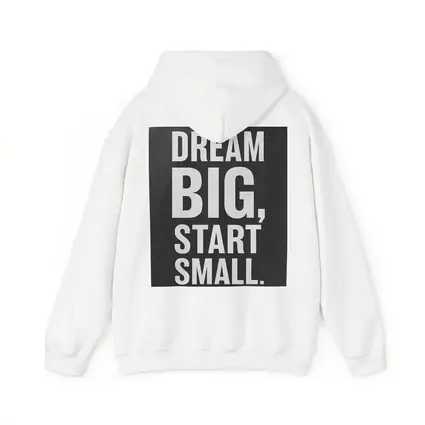 Dream Big Start Small Dark Chalkboard Quote