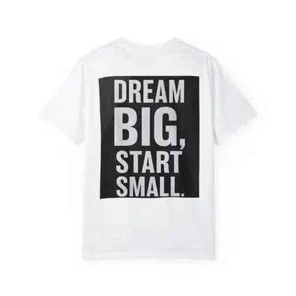 Dream Big Start Small Dark Chalkboard Quote