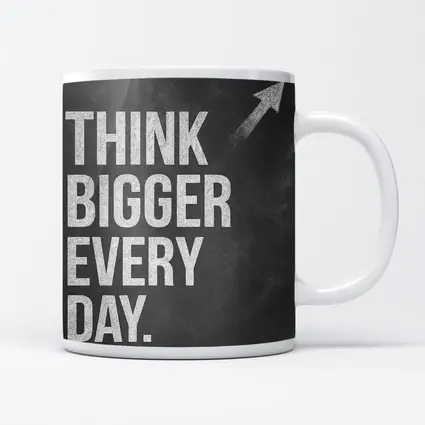 Think Bigger Every Day Chalkboard Motivational Art