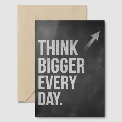 Think Bigger Every Day Chalkboard Motivational Art
