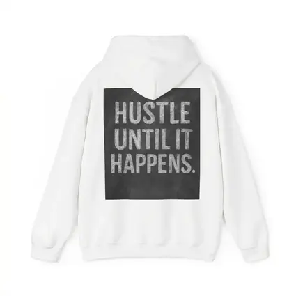 Hustle Until It Happens Chalkboard Quote