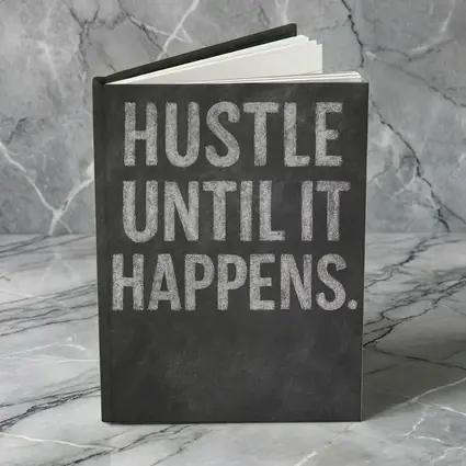 Hustle Until It Happens Chalkboard Quote