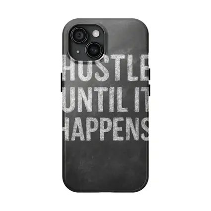 Hustle Until It Happens Chalkboard Quote
