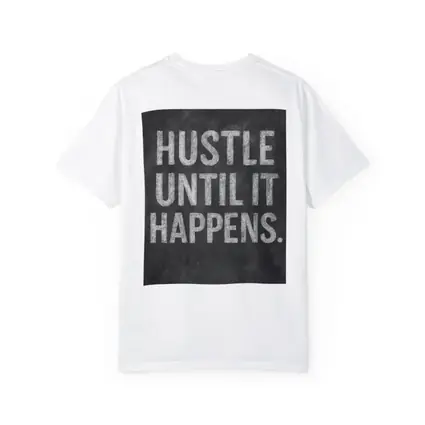 Hustle Until It Happens Chalkboard Quote
