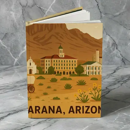 Marana Arizona Desert Town Illustration Art