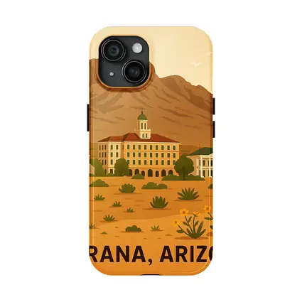 Marana Arizona Desert Town Illustration Art